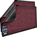 Front Door Mat Large Welcome Floor Mats 36x24in 2-Pack - Durable Red