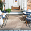 SAFAVIEH Courtyard 6ft 7in Square Area Rug - Durable Indoor/Outdoor