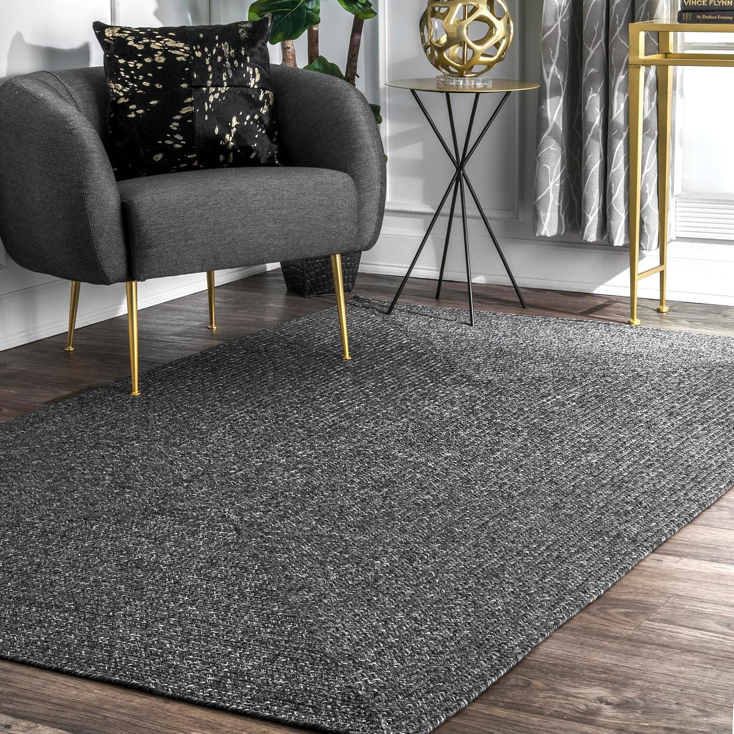 nuLOOM 12ft x 15ft Solid Hand Braided Indoor/Outdoor Area Rug