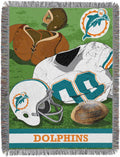 Northwest NFL Unisex-Adult Woven Tapestry Throw Blanket - Retro