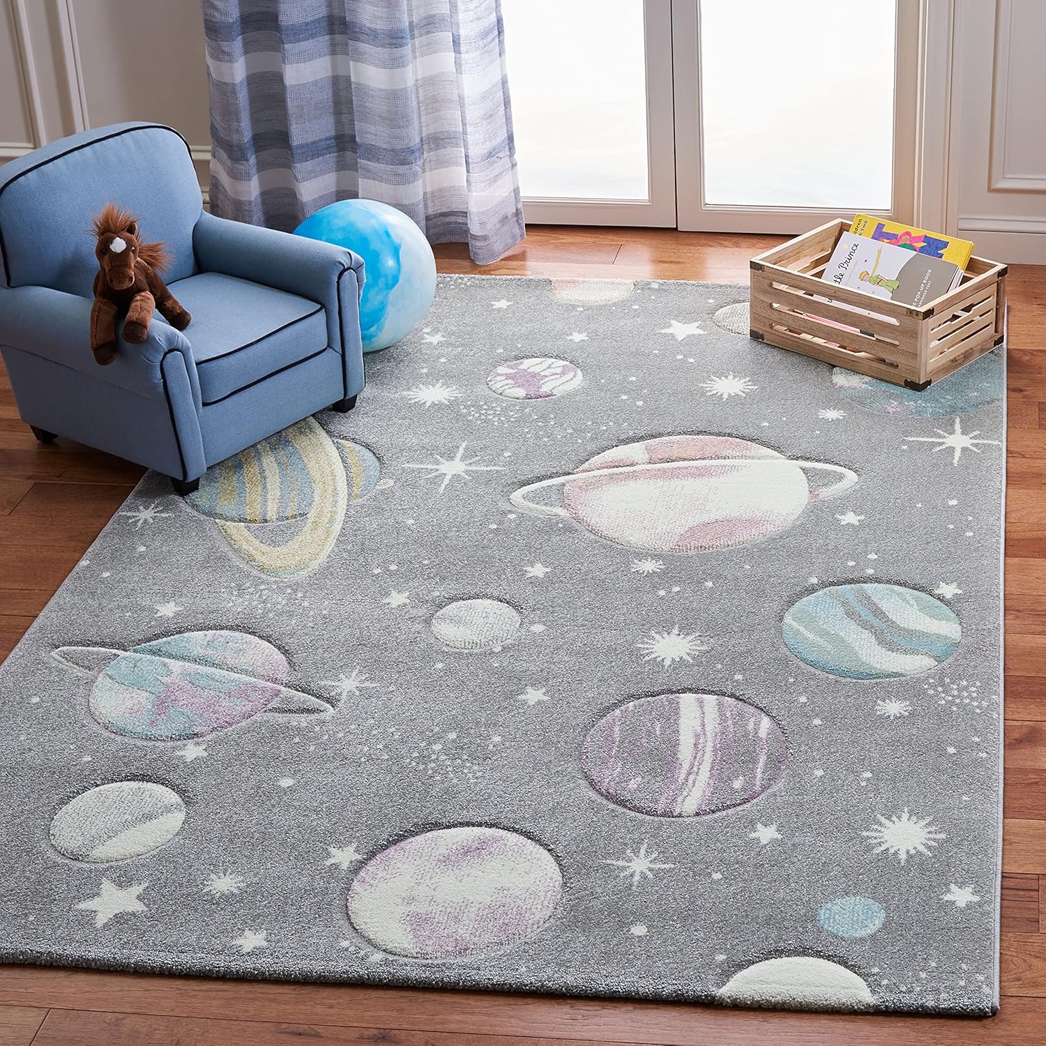SAFAVIEH Carousel Kids Collection Area Rug - Perfect for Playrooms