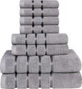 Cool Grey 48-Piece Luxury Towel Set - 600 GSM Cotton