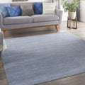 Nourison Essentials Indoor/Outdoor Blue/Grey 7 ft Square Rug - Easy