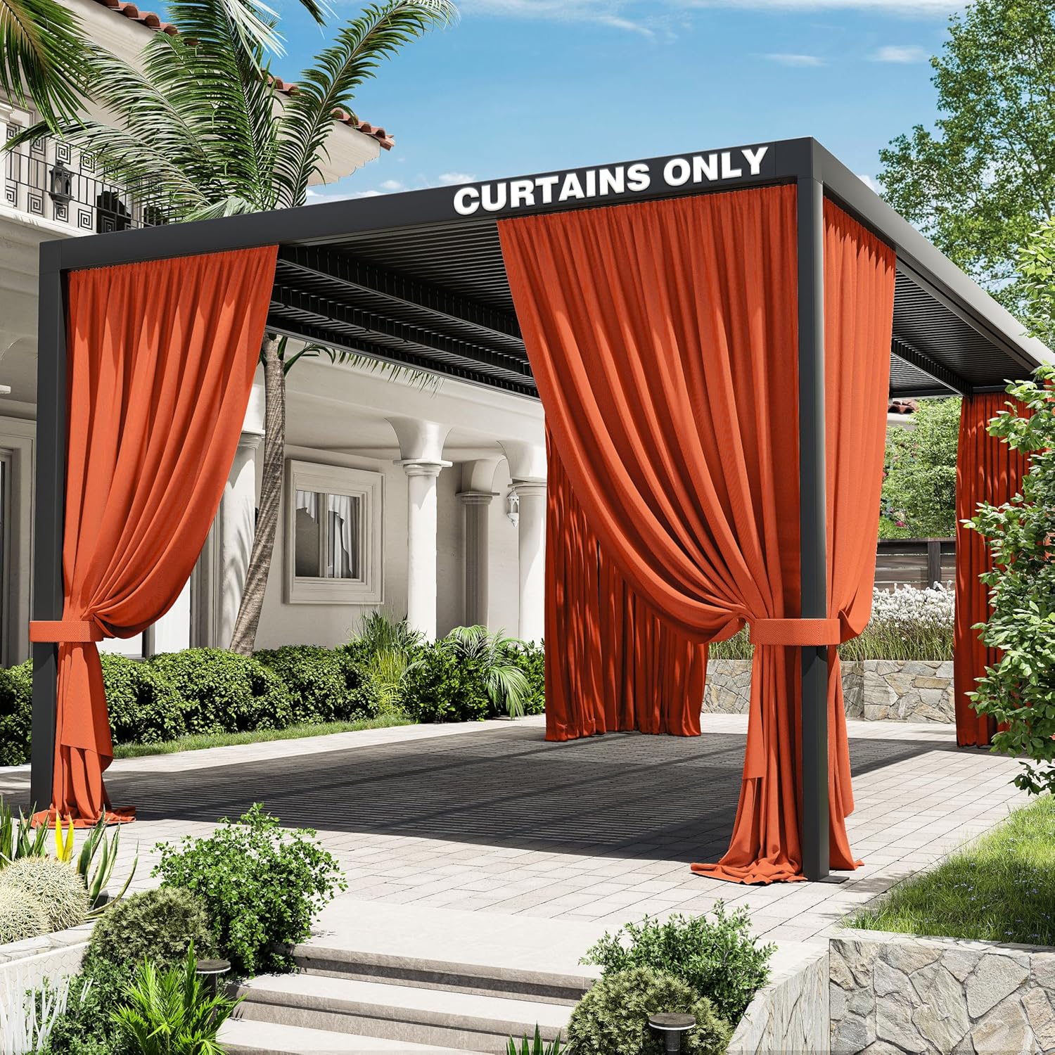 Gazebo Universal Replacement Privacy Curtain for 12ftx20ft Gazebos