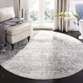 SAFAVIEH Madison 8 ft Round Area Rug - Durable Silver & Ivory