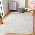 4 ft x 6 ft Tulum Accent Rug in Ivory & Terracotta - Boho Distressed
