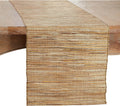 Shimmering Woven Nubby Table Runner 14in x 108in - Textured Gold