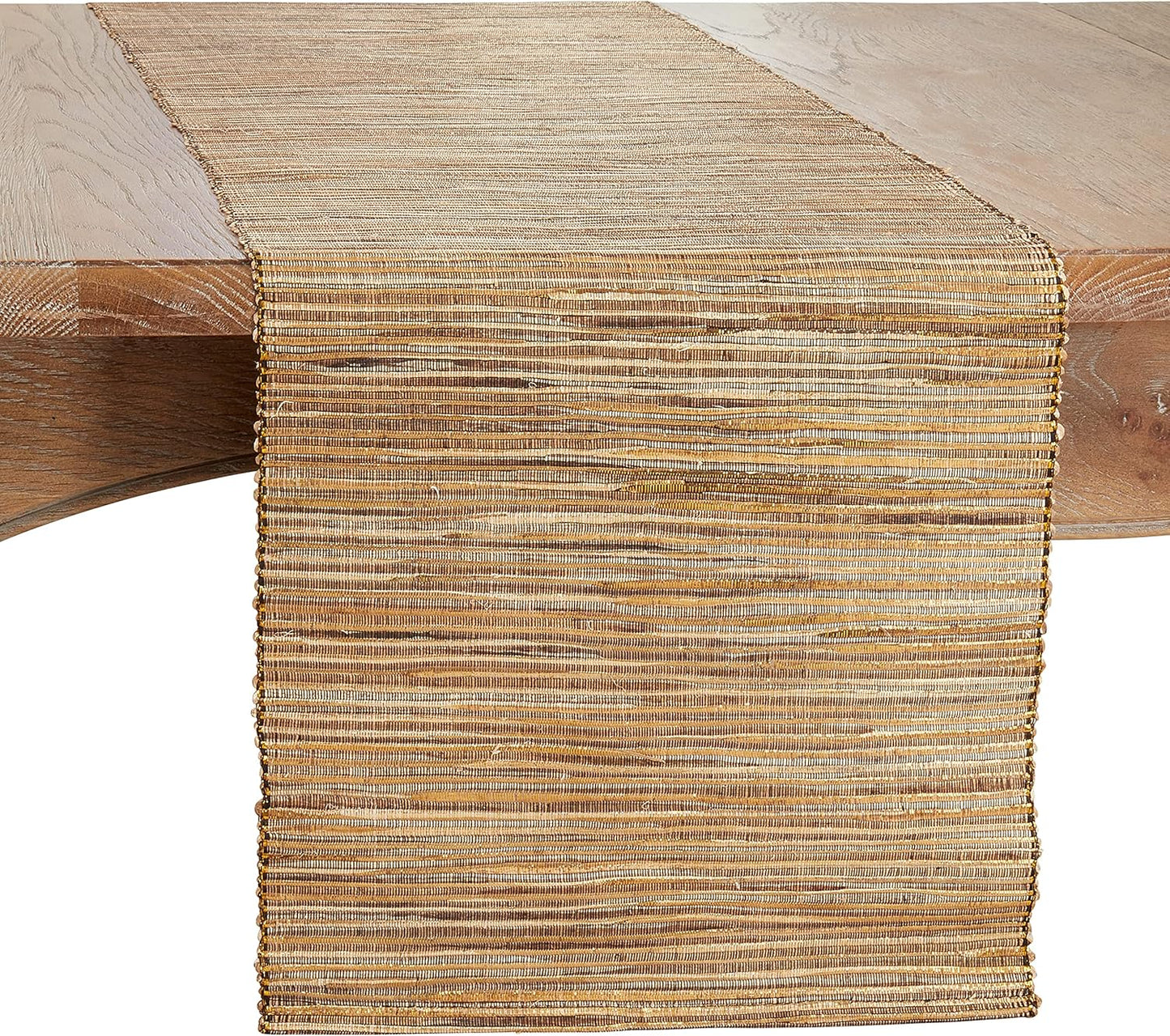 Saro Lifestyle Melaya Collection Shimmering Woven Table Runner
