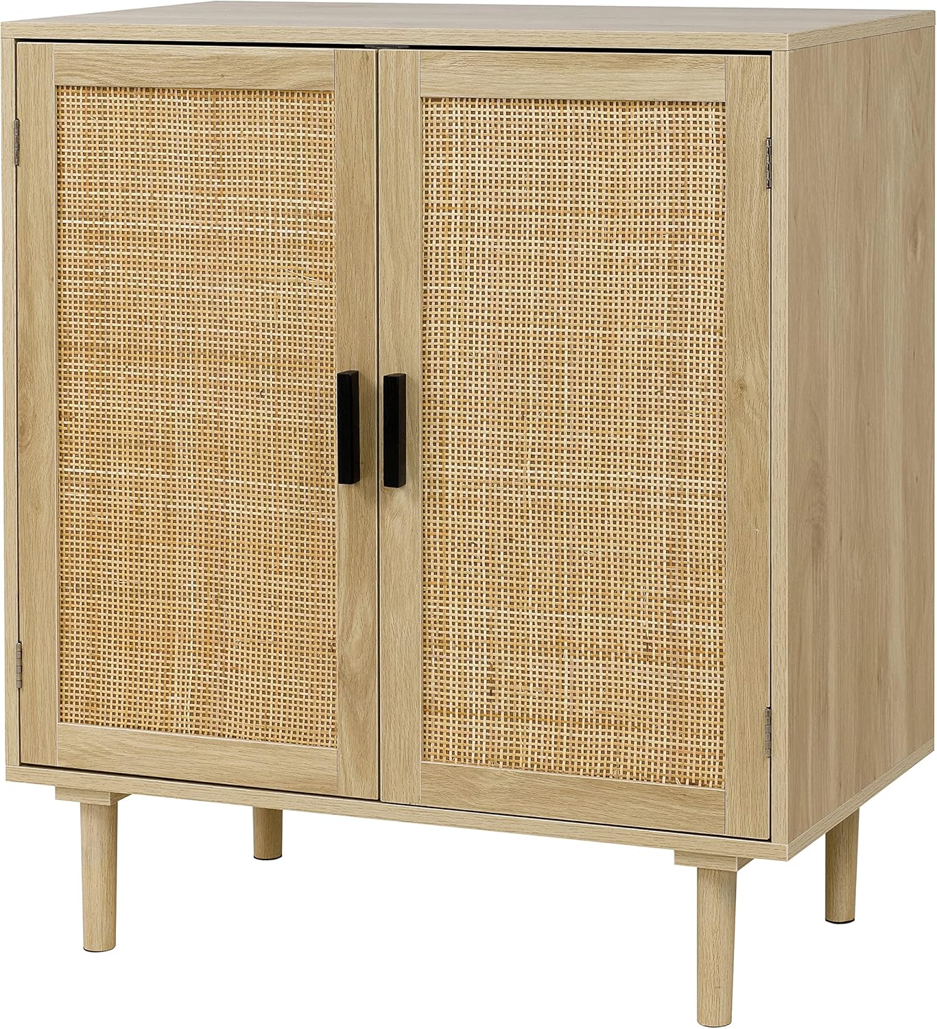 Finnhomy Sideboard Buffet Cabinet with Rattan Decorated Doors