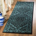 Safavieh Adirondack Runner Rug 2ft 6in x 12ft - Durable Black & Teal