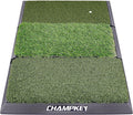 CHAMPKEY Tri-Turf Golf Hitting Mat - Heavy Duty Practice Mat