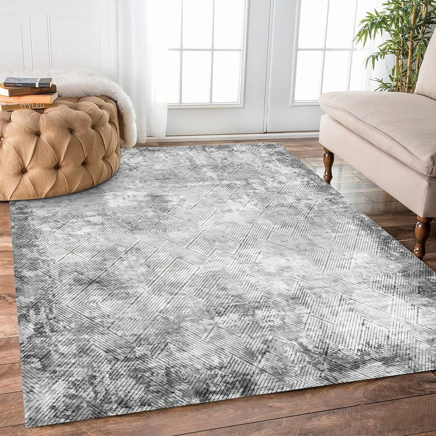 8ft x 10ft Washable Area Rug - Vintage Soft Indoor Carpet