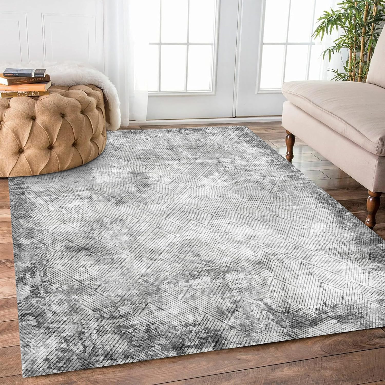8ft x 10ft Washable Area Rug - Vintage Soft Indoor Carpet