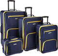 Expandable Navy 4-Piece Softside Luggage Set - Travel Ready