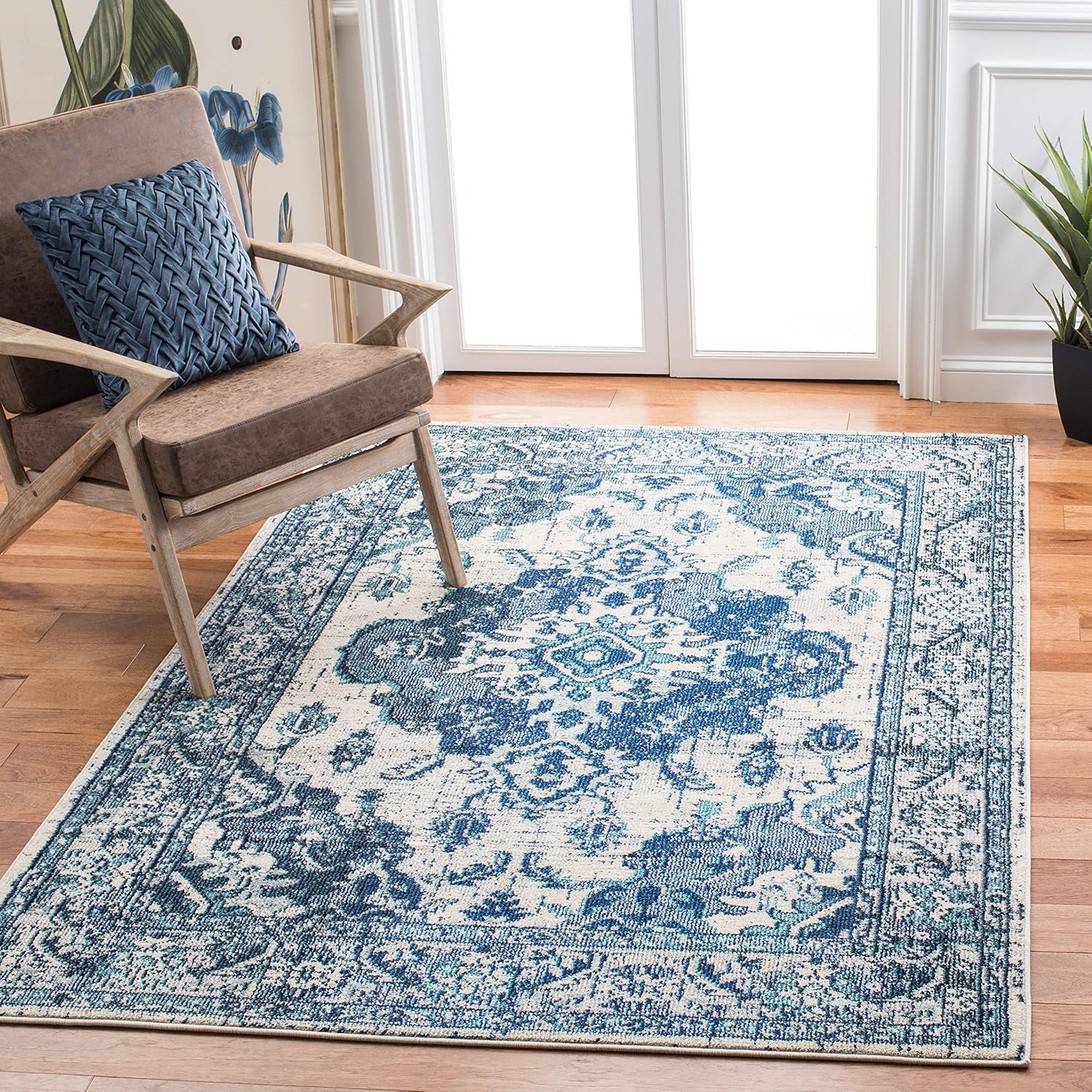 SAFAVIEH Monaco Collection Accent Rug - Boho Medallion Design