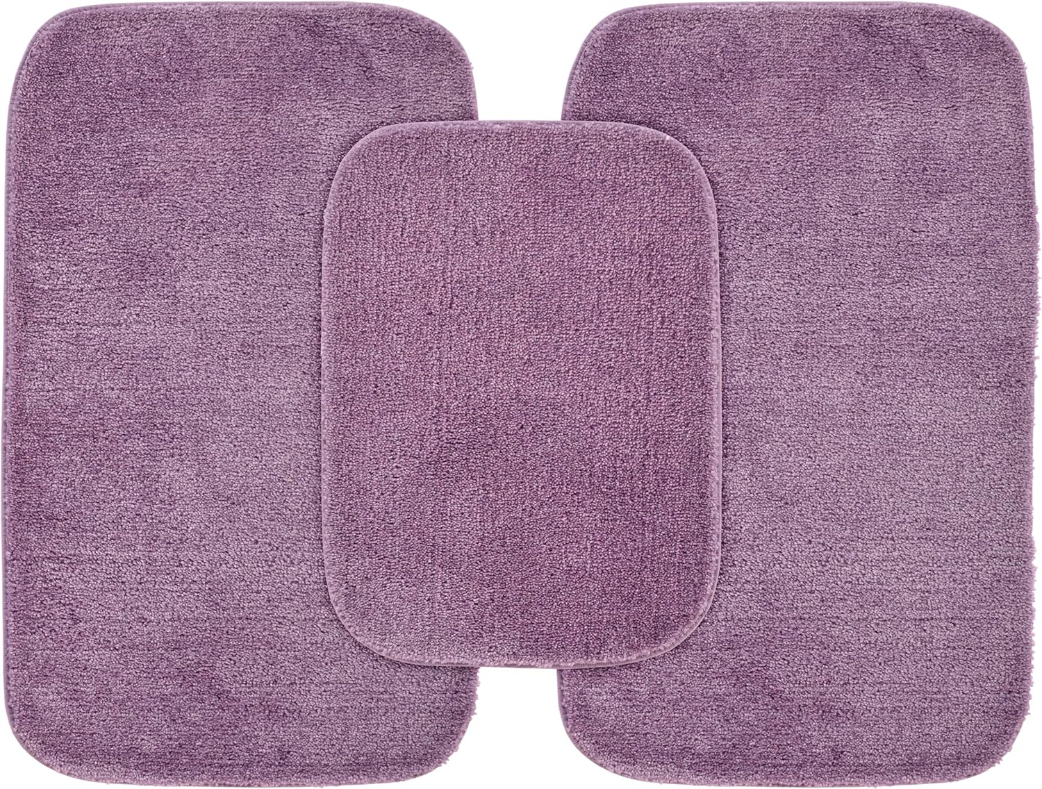 Garland Rug Traditional Nylon Washable Purple Bath Rugs Set
