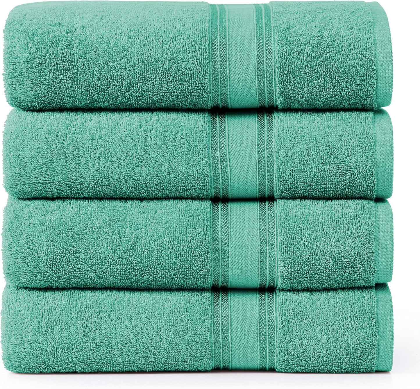 Large Teal Cotton Bath Sheets Set - Quick Dry & Super Soft Towels