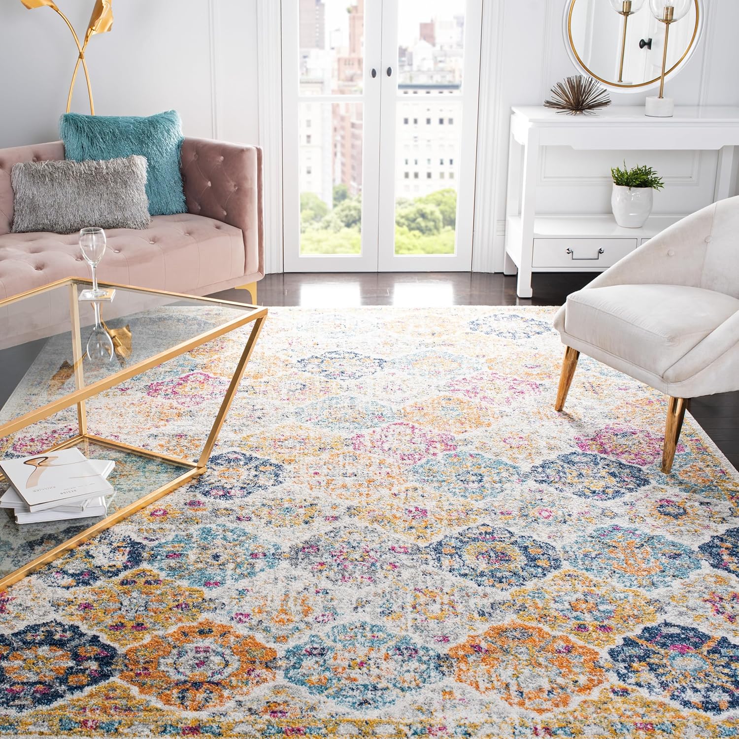 SAFAVIEH Madison Collection Area Rug - Boho Chic Design for Home