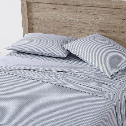 Eddie Bauer Twin Sheet Set - Crisp Cotton Percale for Dorms