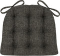Brisbane Charcoal Dining Chair Cushions with Ties for Comfort