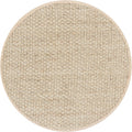 Seagrass 3ft Round Area Rug - Natural & Beige Basketweave