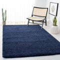 Milan Shag Area Rug 5ft 1in x 8ft - Plush 2-in Thick Navy