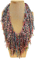 Womens Infinity Ladder Yarn Lightweight Scarf Necklace - Versatile