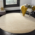 Adirondack Collection 6 ft Round Area Rug - Champagne Cream Ombre