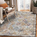4 ft x 6 ft Washable Area Rug - Low Pile Vintage Look - Multi
