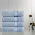 Amrapur Overseas 4-Pack SpunLoft Bath Towels in Blue 30x54 in