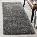 SAFAVIEH California Shag Runner Rug - Dark Grey, 2ft 3in x 7ft