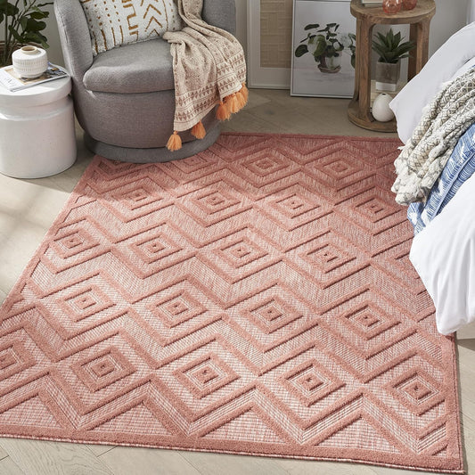 Nourison Home Versatile Indoor/Outdoor Coral/Orange Area Rug