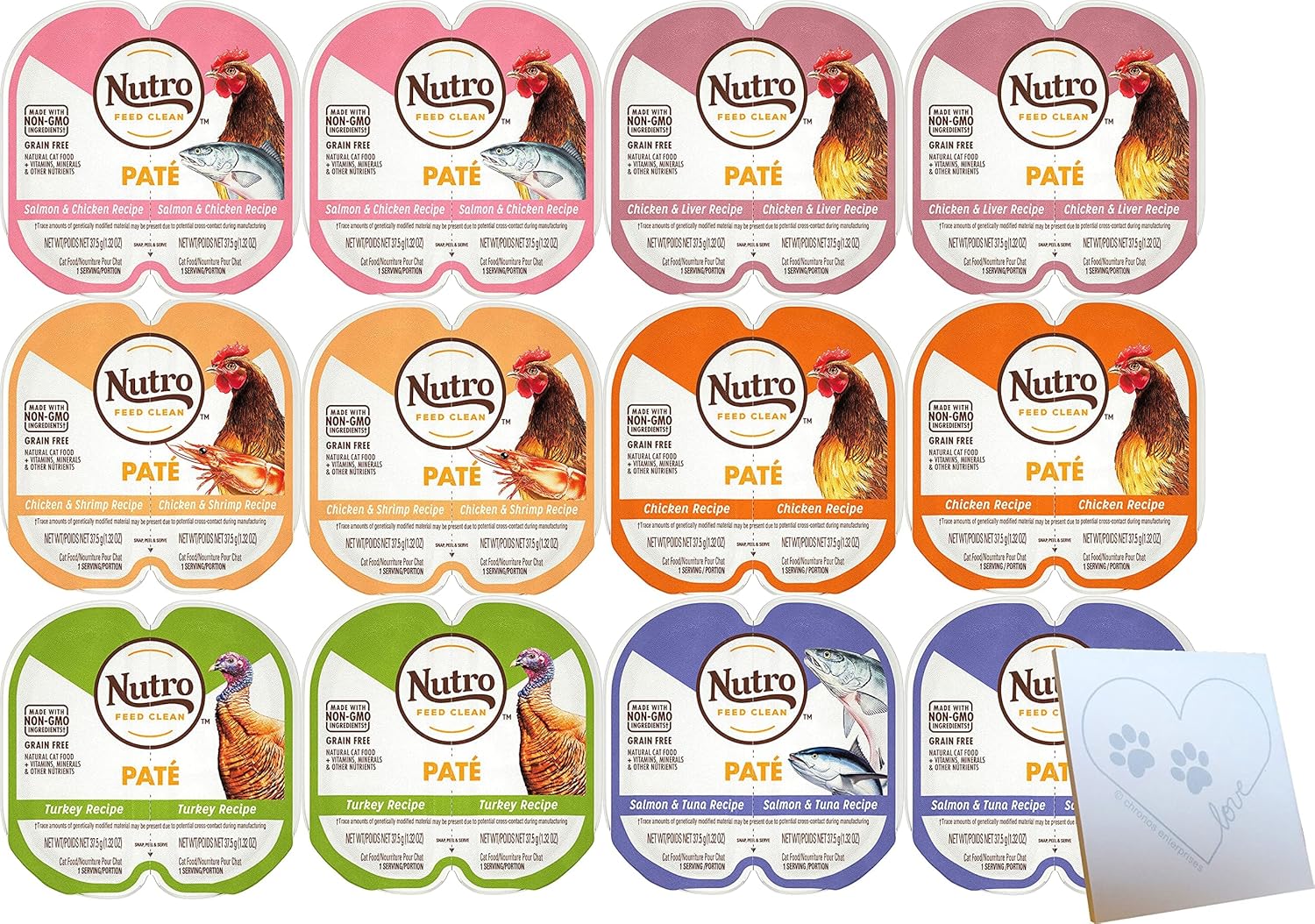 Nutro-Perfect Portions Grain Free Variety Pack for Cats - 12 Cans
