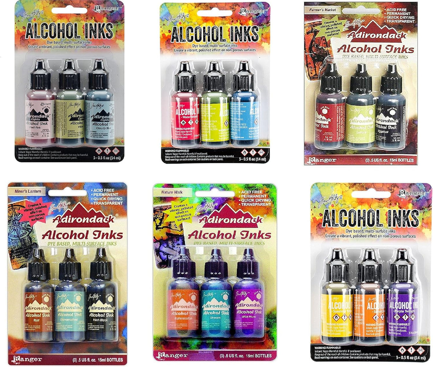 Ranger Tim Holtz Adirondack Alcohol Inks Favorite Set Collection