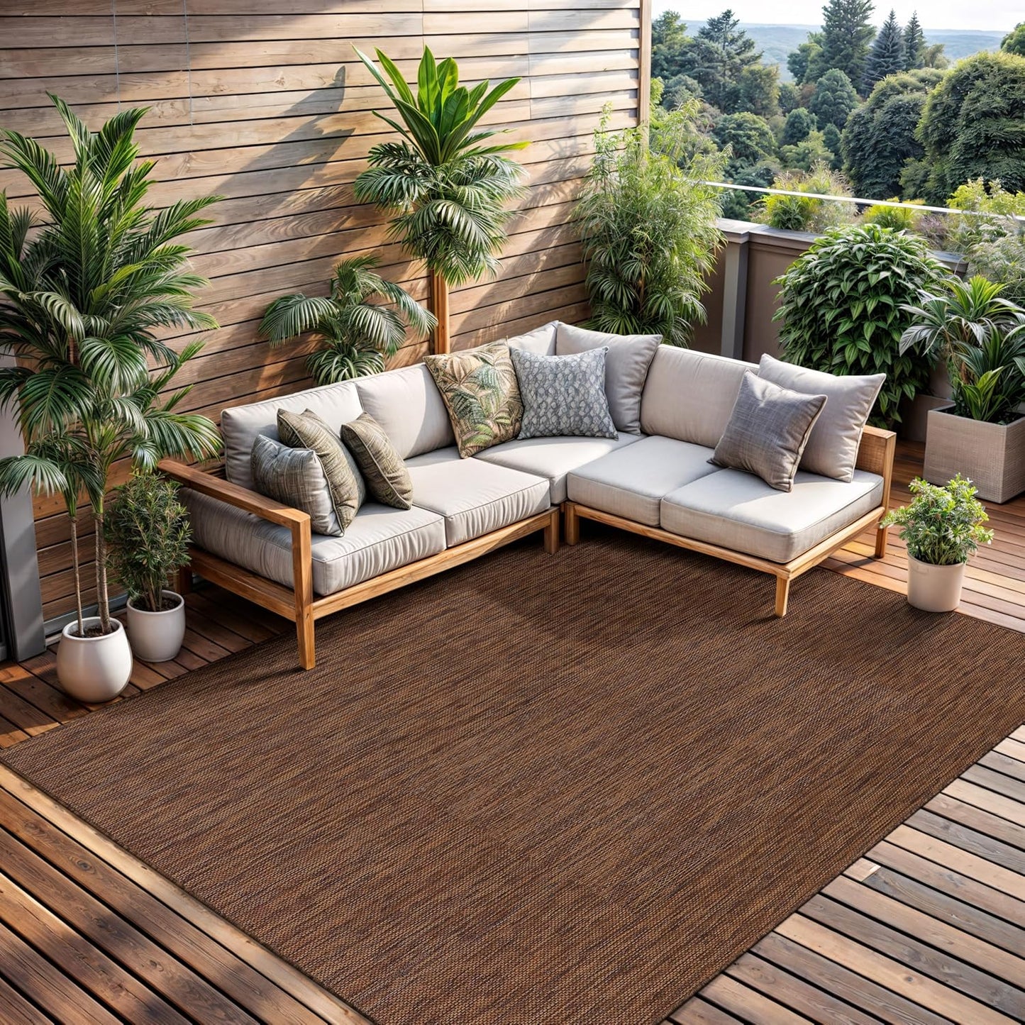 CAMILSON Outdoor Rug 6x9 for Indoor and Outdoor Use - Gold