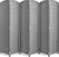 Extra Wide 6-Panel Room Divider 6 ft Tall - Mesh Hand-Woven Privacy