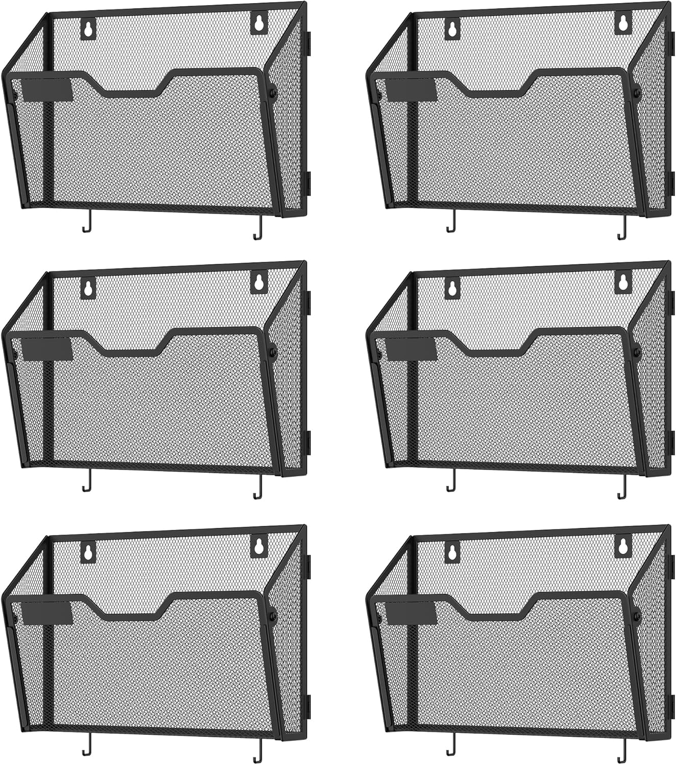 Docnest 6 Pack Hanging Wall File Holders for Organized Storage