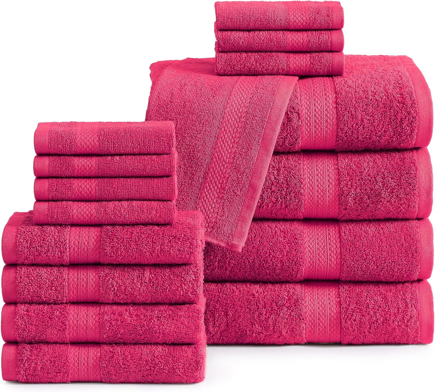 Luxury Bathroom Towel Set - 100% Cotton, 16 Pcs, Soft & Absorbent