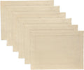 Solino Home Linen Cloth Placemats Set of 6 - 100% Pure Linen Beige