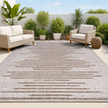 JONATHAN Y Stripe Geometric Indoor Outdoor Area Rug 5x8 - Durable