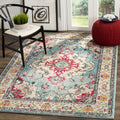 Monaco Collection Area Rug 6 ft 7 in x 9 ft 2 in - Boho Chic Medallion