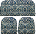 3-Piece Wicker Tufted Cushion Set 41 x 19in Loveseat + 19in Chairs