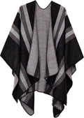 Urban CoCo Women's Color Block Shawl Wrap for Cozy Winter Wear