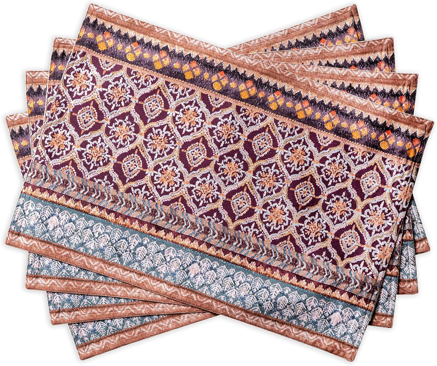 Maison d' Hermine Placemats Set of 4 Cotton Washable Table Mats