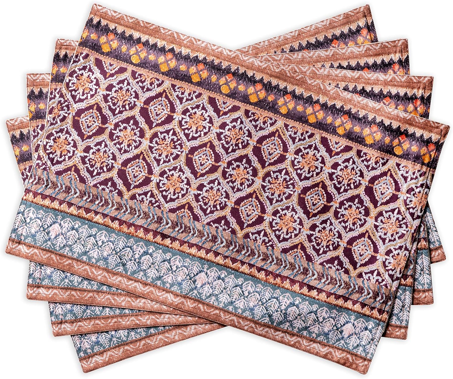 Maison d' Hermine Placemats Set of 4 Cotton Washable Table Mats