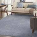 Nourison Essentials Indoor/Outdoor Blue/Grey 7 ft x 10 ft - Easy Care