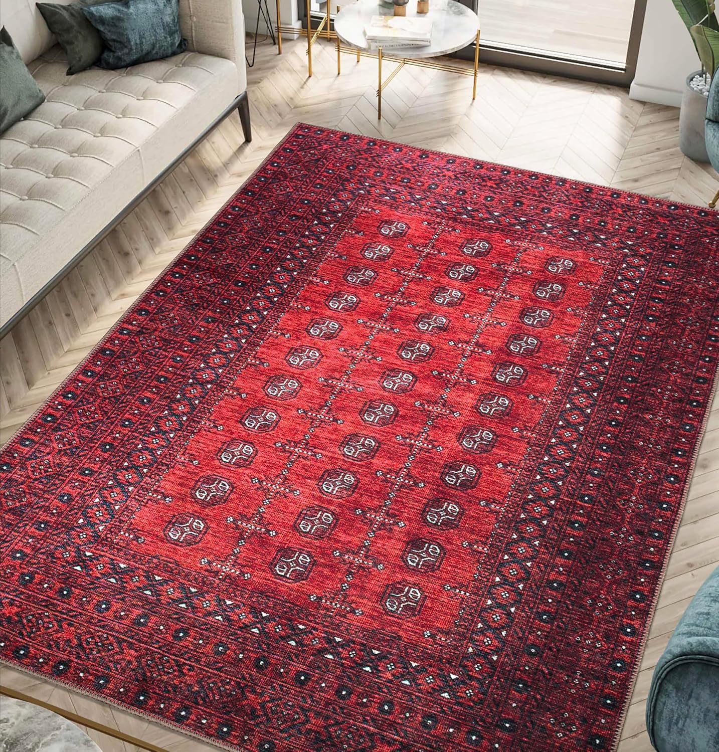 Keen Home Design 4x6 Rug - Vintage Machine Washable Area Rug