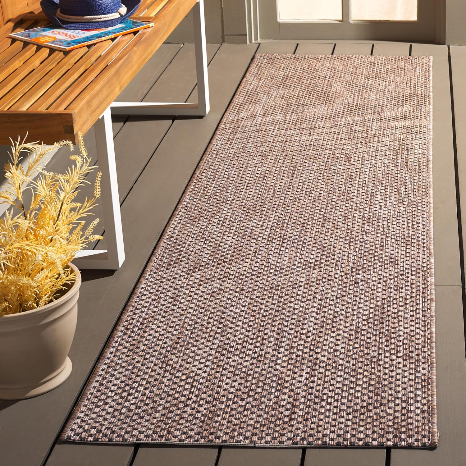 Courtyard Collection 2ft 3in x 16ft Waterproof Runner Mat for Home