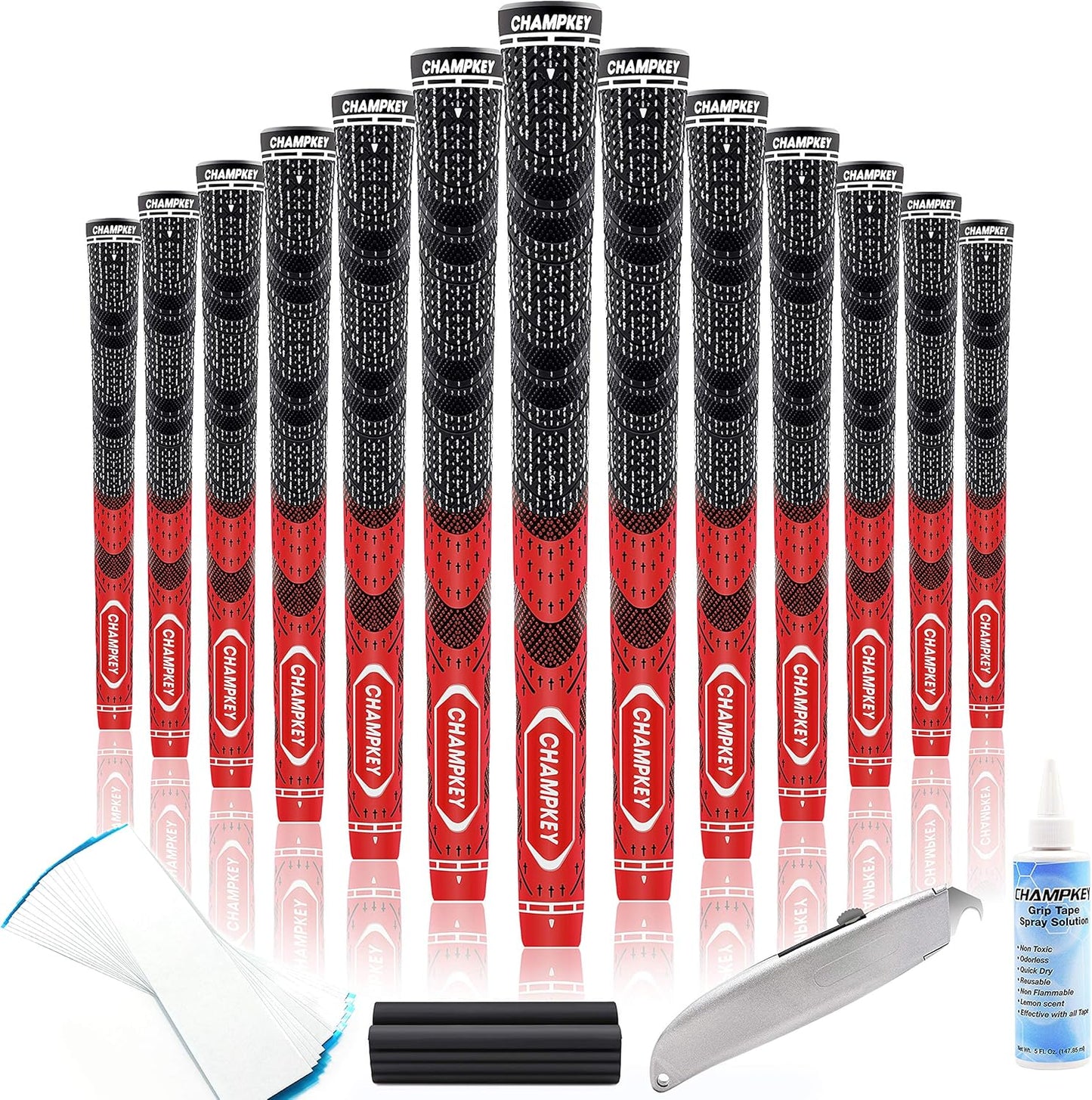 CHAMPKEY Premium Hybrid Golf Grips for All Weather Performance