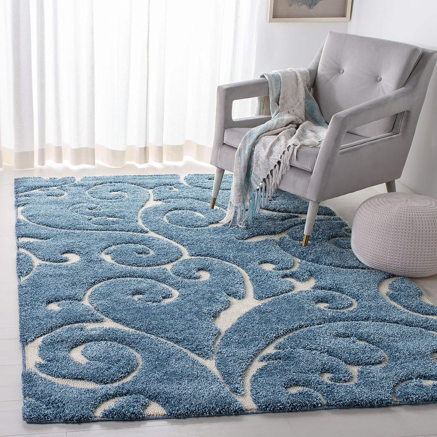 SAFAVIEH Florida Shag Collection Area Rug for Cozy Living Spaces